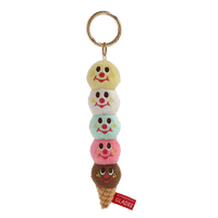 Five Scoops Ice Cream Corn Key Holder Charms