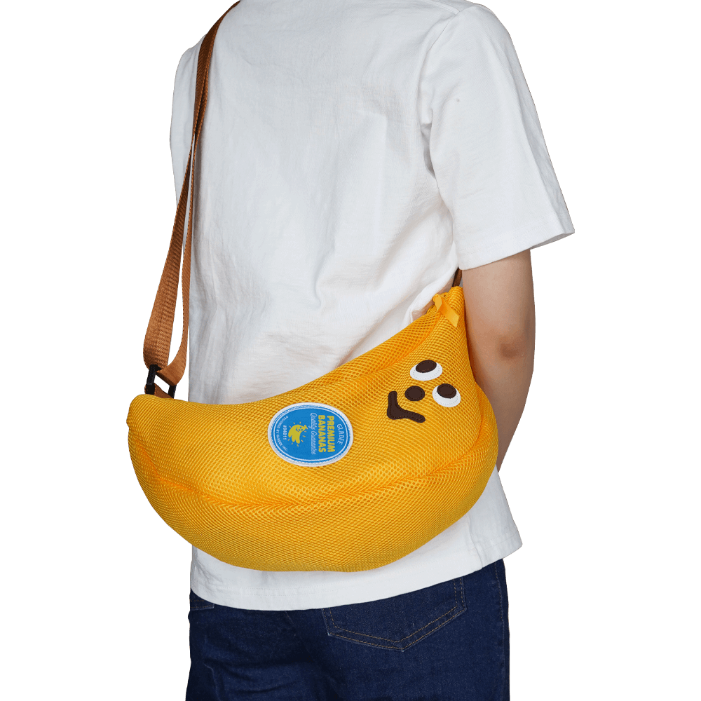 Sandwich Mesh Shoulder Bag Banana