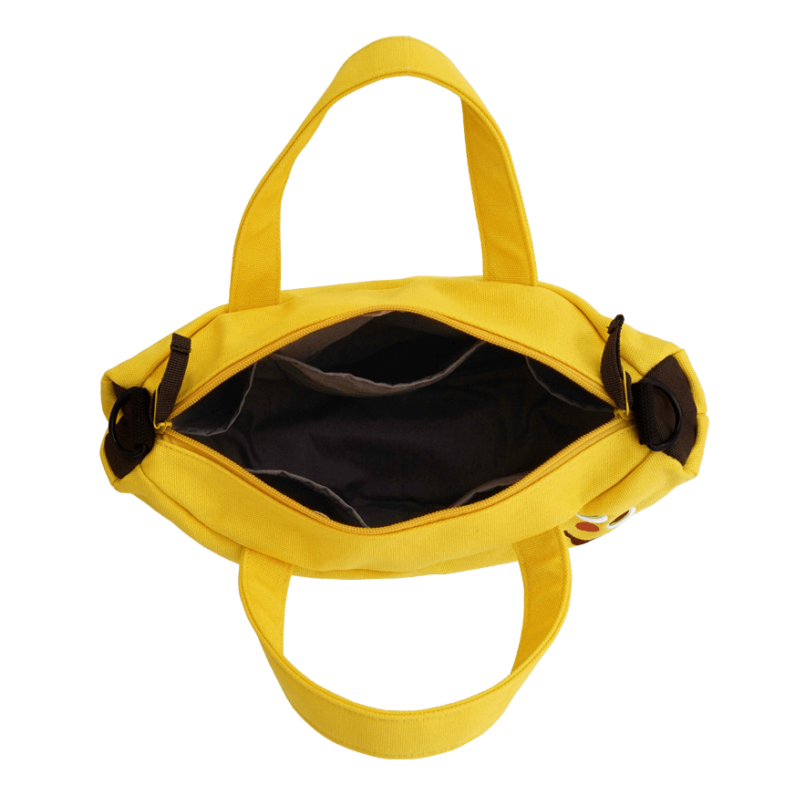 Large Banana Canvas Tote Bag / Plain Yellow