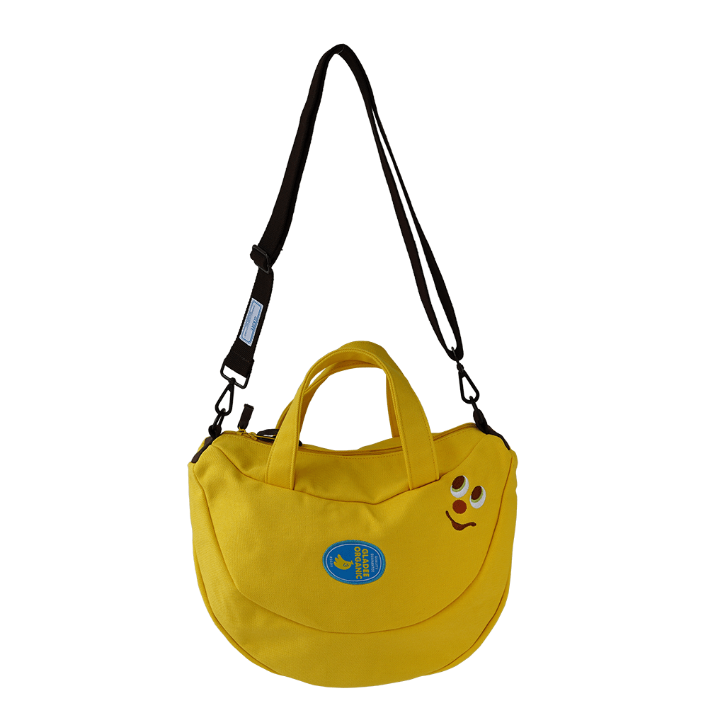 Large Banana Canvas Tote Bag / Plain Yellow