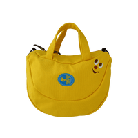 Large Banana Canvas Tote Bag / Plain Yellow