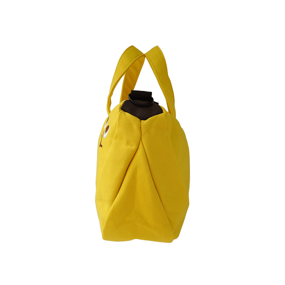 Large Banana Canvas Tote Bag / Plain Yellow