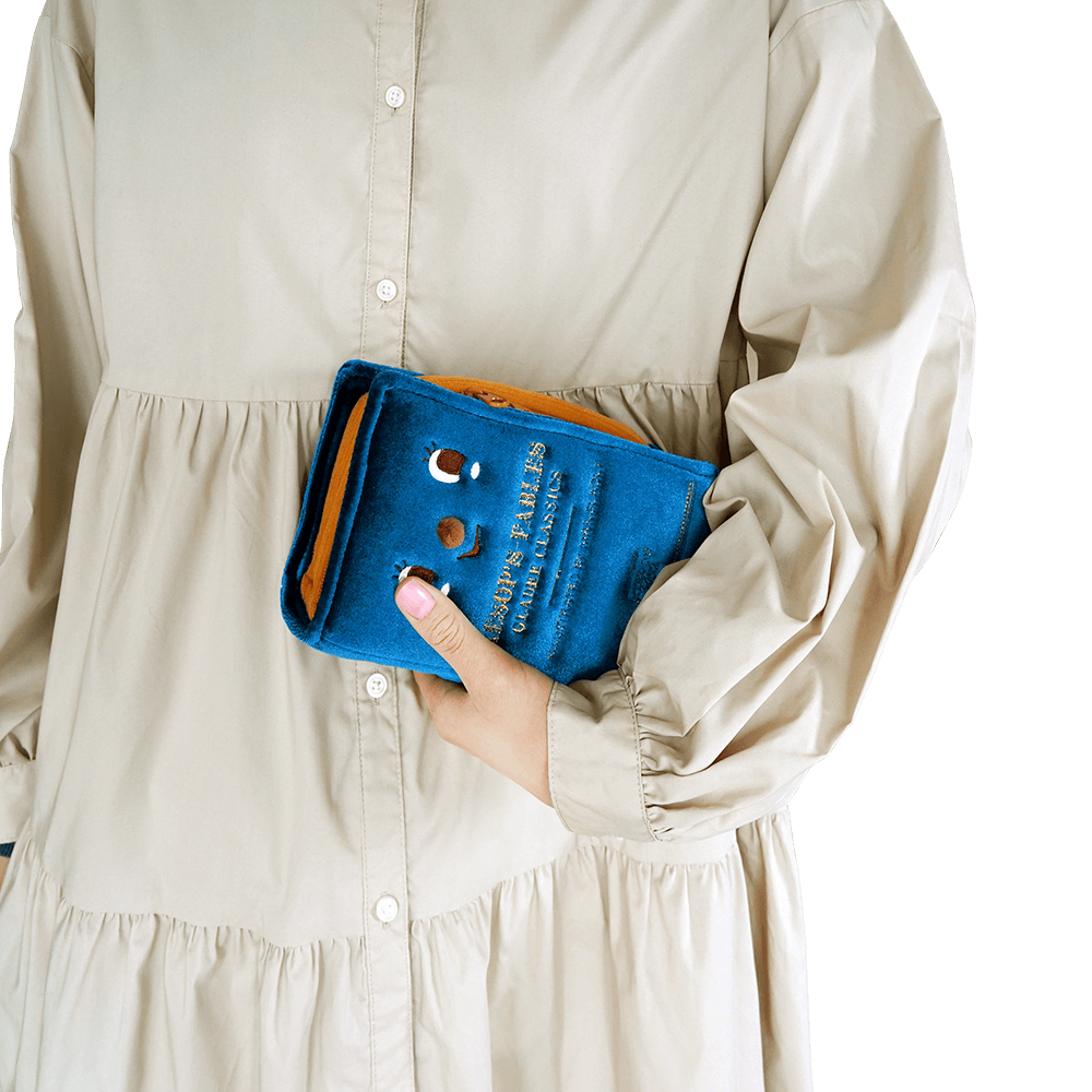 Old Book Pouch 3 /  Blue