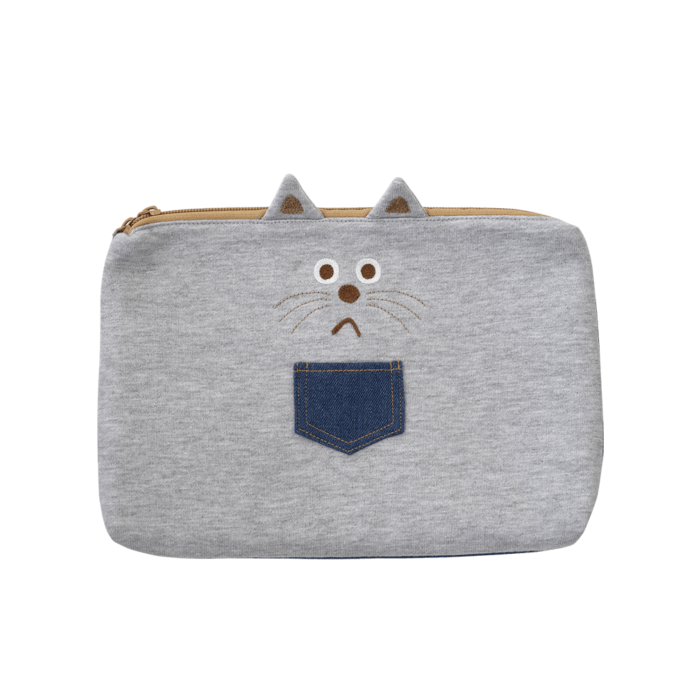 Flat Pouch Large Smooth Cat