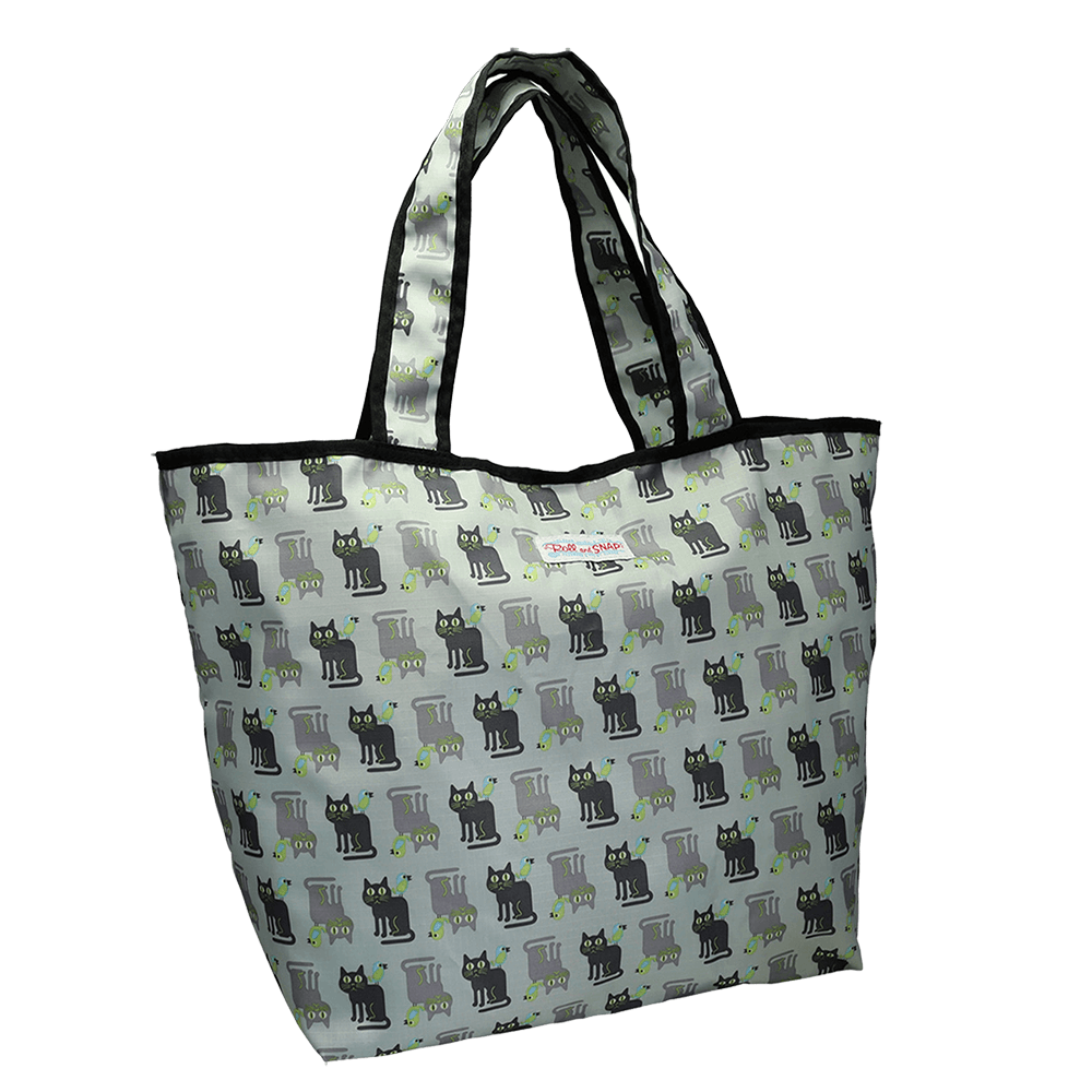 Roll & Snap Tote Bag / Cats & Birds