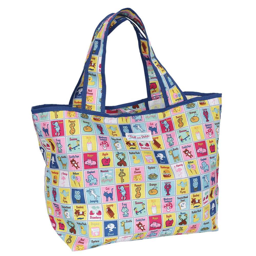 Roll & Snap Tote Bag / Stamps