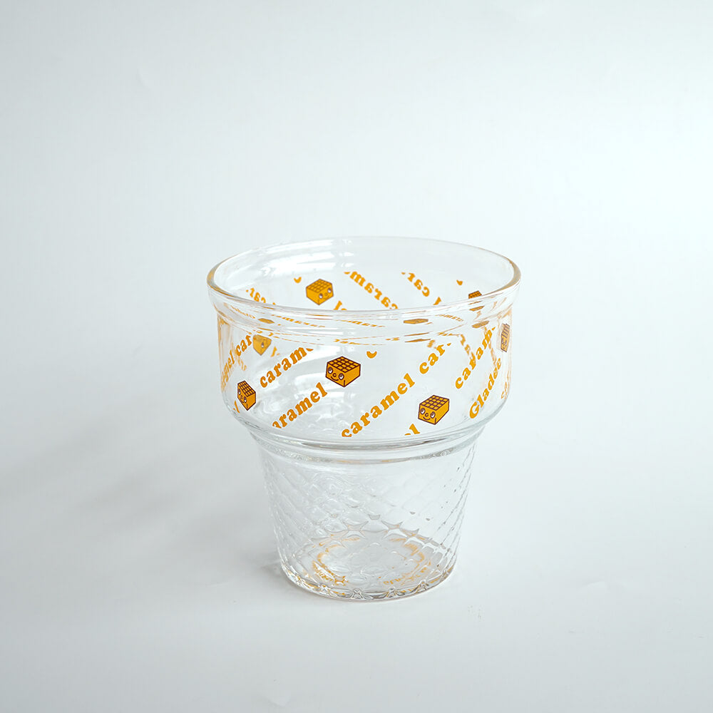 Ice Corn Glass Cup / Caramel