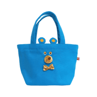 Canvas Stroll Mini Tote Bag / Bear Blue
