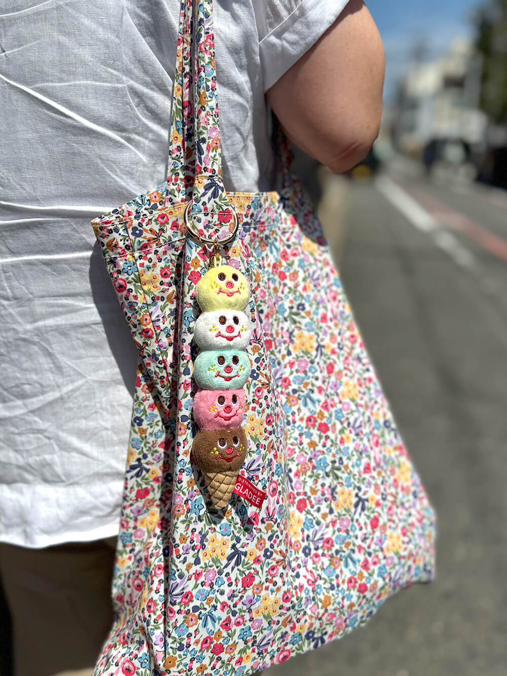 Five Scoops Ice Cream Corn Key Holder Charms