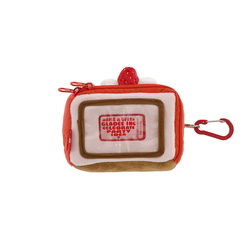 通行證卡包 重新設計草莓酥餅（帶拉鍊）/ 通行证卡包 重新设计草莓酥饼（带拉链）