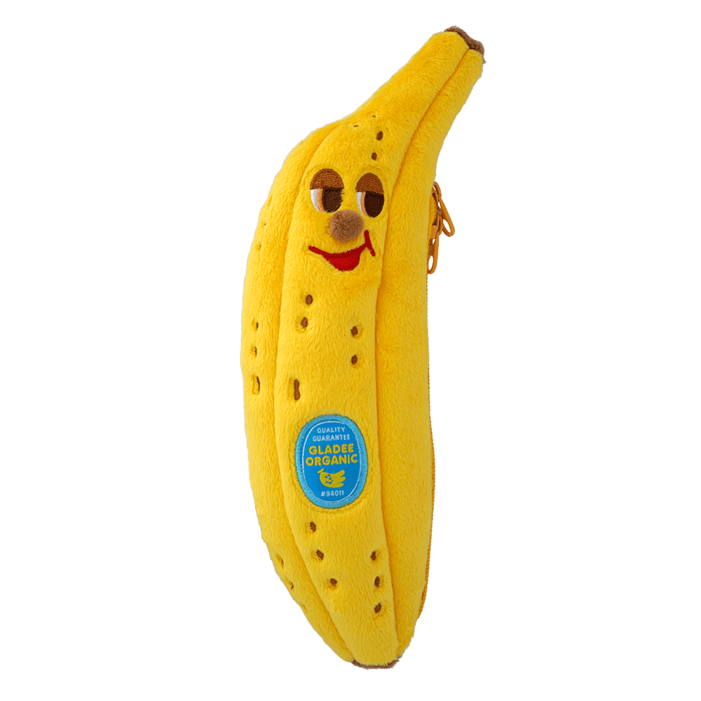 Embroidered Ripe Banana Pencil Case