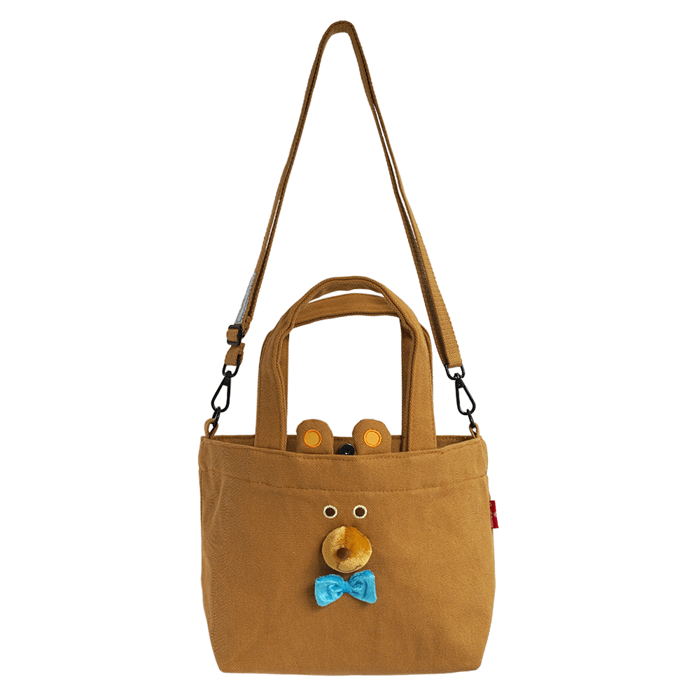 Canvas Stroll Mini Tote Bag / Bear Brown Cousin