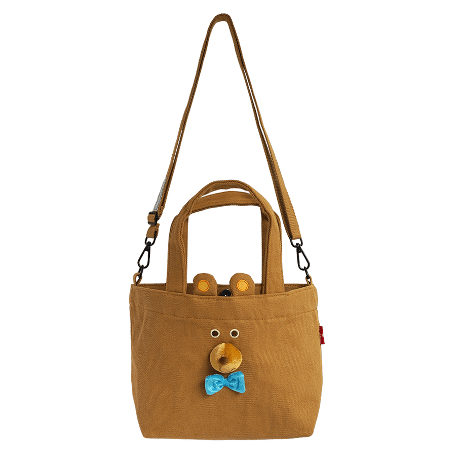 Canvas Stroll Mini Tote Bag / Bear Brown Cousin