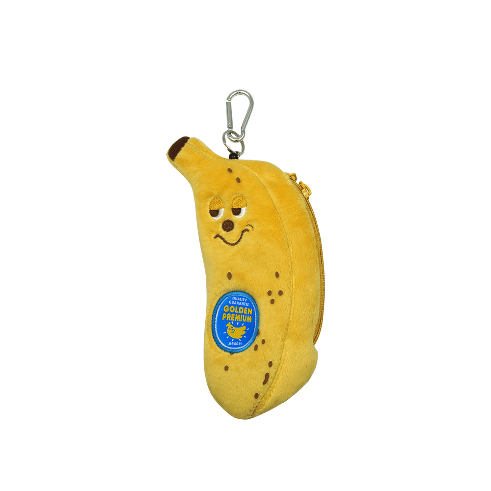 完熟バナナパスケース (ジップポケット付)