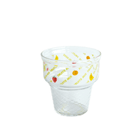 Ice Corn Glass Cup / Fruits Mix